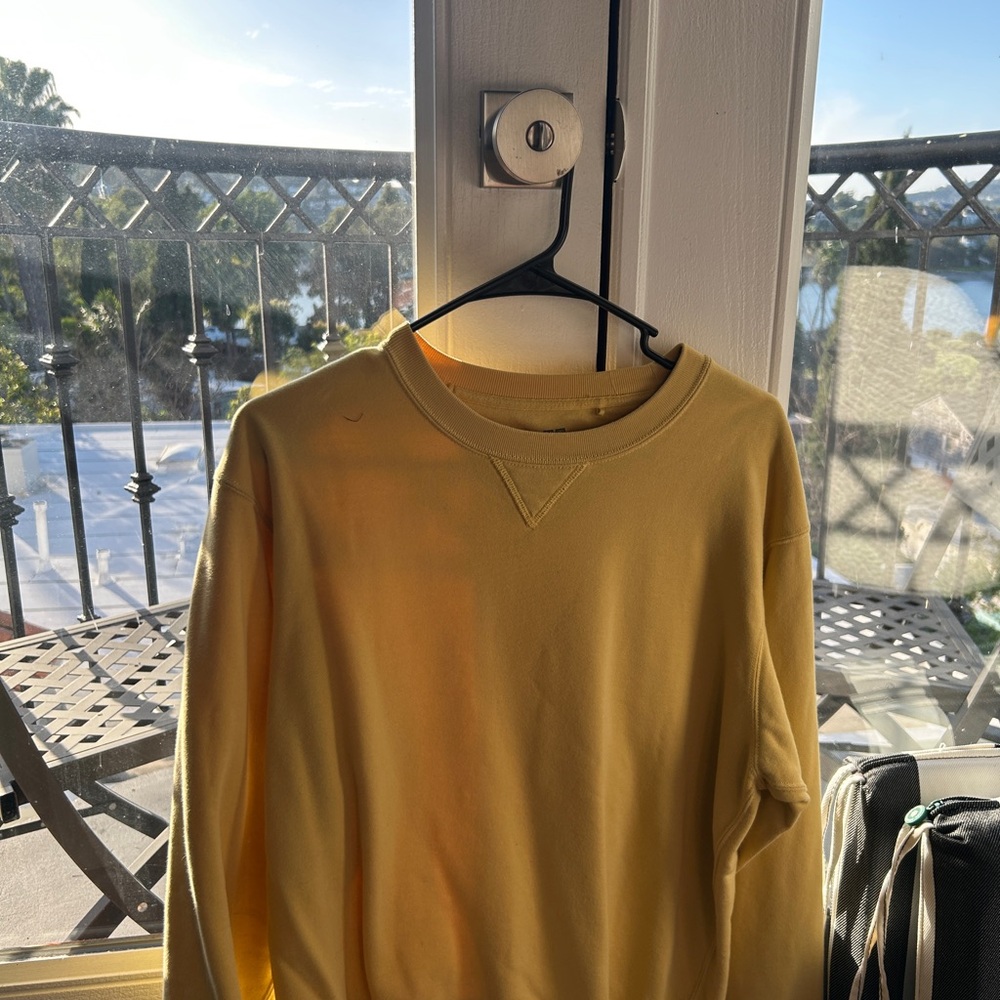 Yellow Uniqlo Men's Sweater